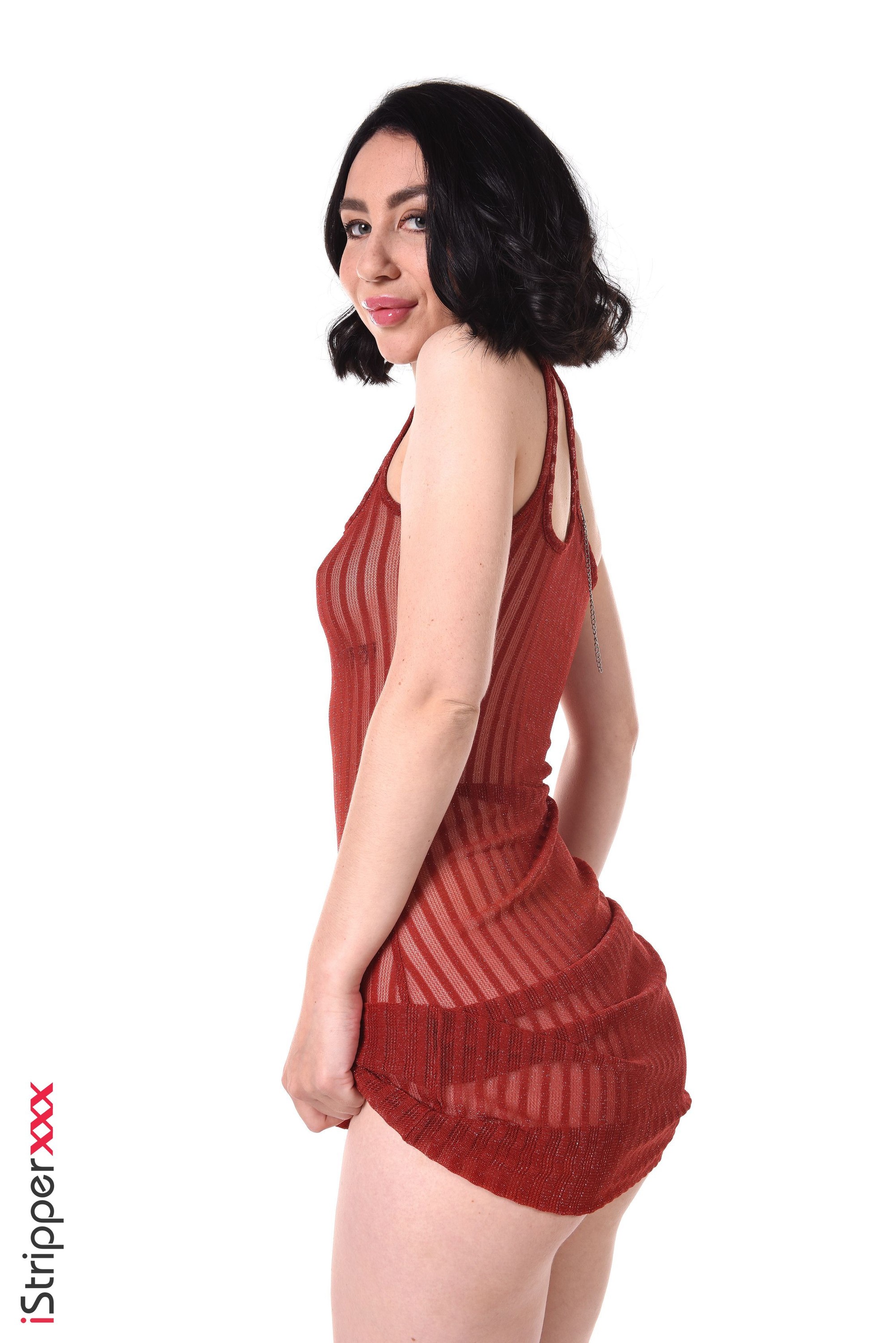 Vivian Grace In See Thru Stripes - Photo 03