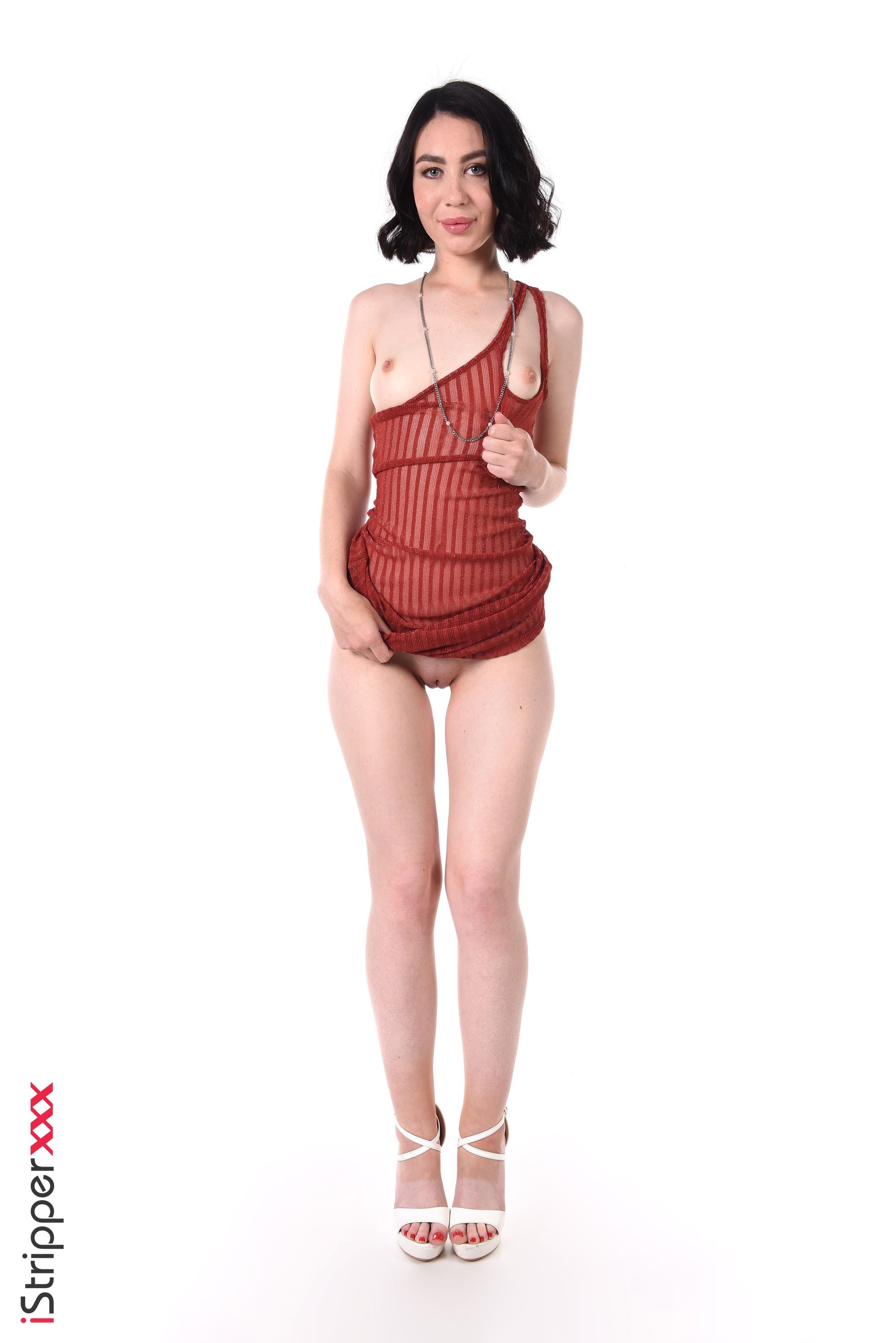 Vivian Grace In See Thru Stripes - Photo 05
