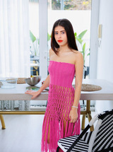 Mell Blanca Spreads Her Long Legs Wide