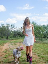 Krystal Harper teases bare in the meadow, stripping slow for chess then spreading wide outdoors - Photo 12