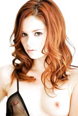 Petite redhead cutie Jenna Ross wearing ballerinas