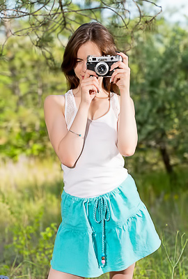 Sirena Milano Wears Short Skirt