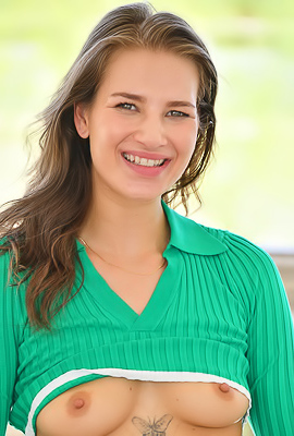 Longe Legged Jewell Gets Naked In Public