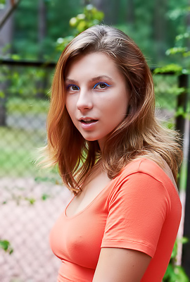 Belka The Bright Fabric Becoming Transparent And Clinging To Her Lovely Curves Alluringly