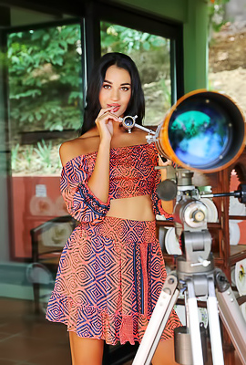 Victoria Mur Wearing Nothing But Her High Heels Her Long Legs Kicked In A Wide Split