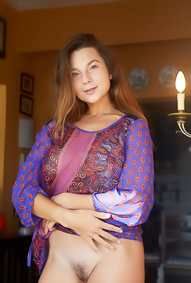 Belka - Sheer Dress Reveal - Ukrainian Hairy Pussy