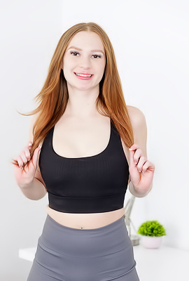 Harley Love Natural Redhead As She Plows Her Landing Strip Pussy With A Big Dildo