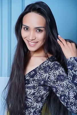 Rezza Teasingly Lifts Her Dress Revealing Her Hairy Pussy As She Spreads Eager Thighs Invitingly