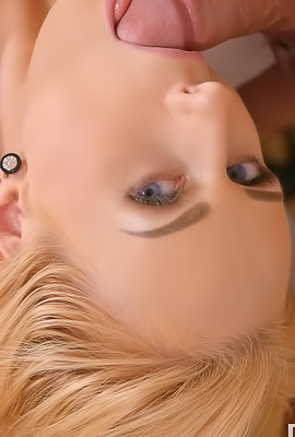 Angel Wicky Desires Leather and Silk as She Teases with Blowjobs